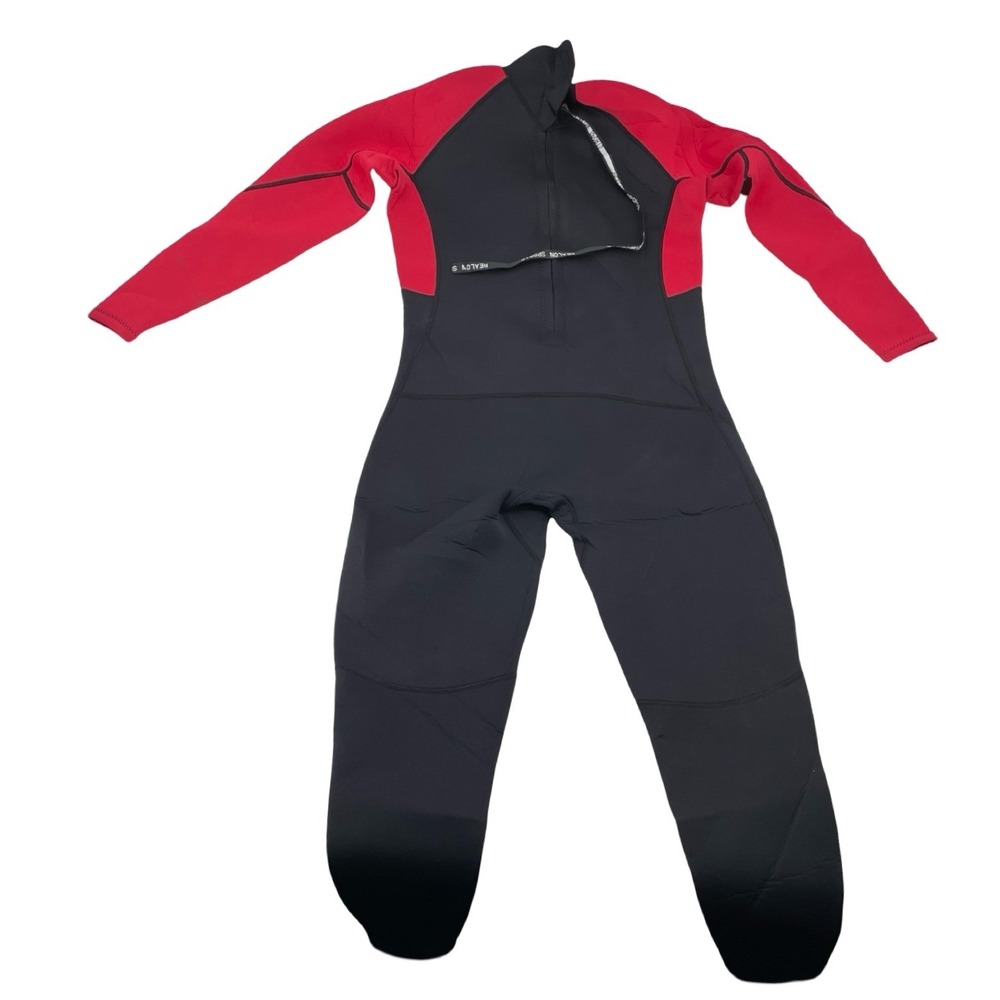 Realon Men's Wetsuit Full Body Scuba Diving Black Red Neoprene Size XL